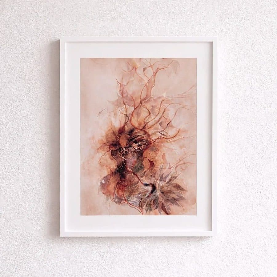 Ana Kuni Bearing Witness fine art print in frame displayed on wall