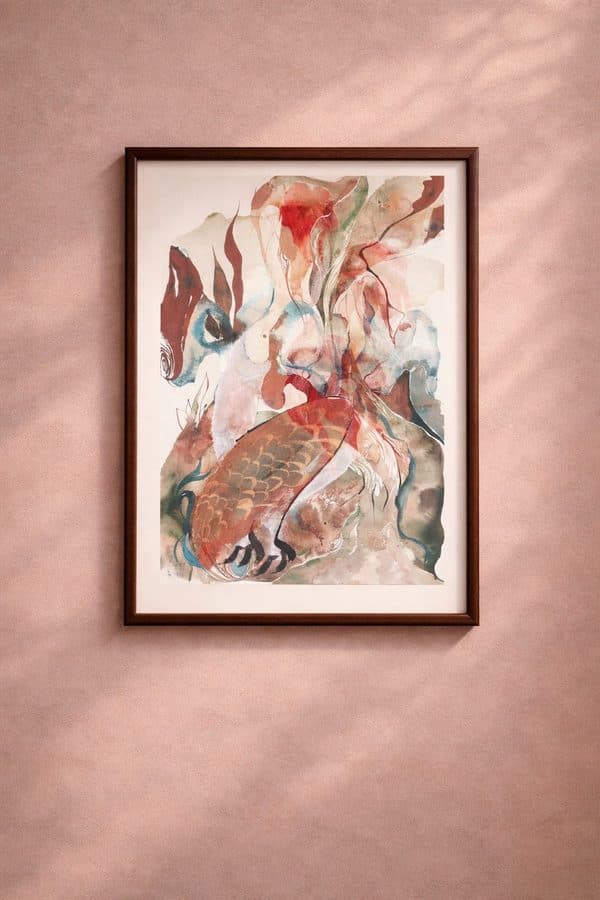 Hand signature and edition number on Ana Kuni Fold limited edition archival print