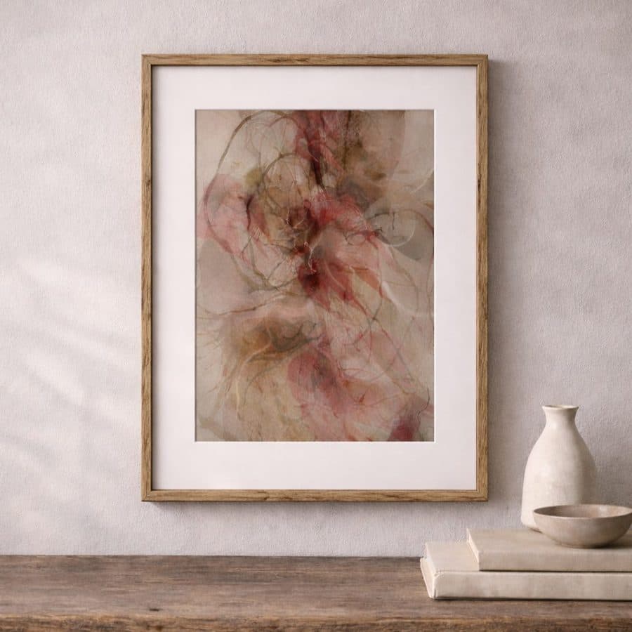 Ana Kuni Undercurrent framed fine art print displayed in contemporary room